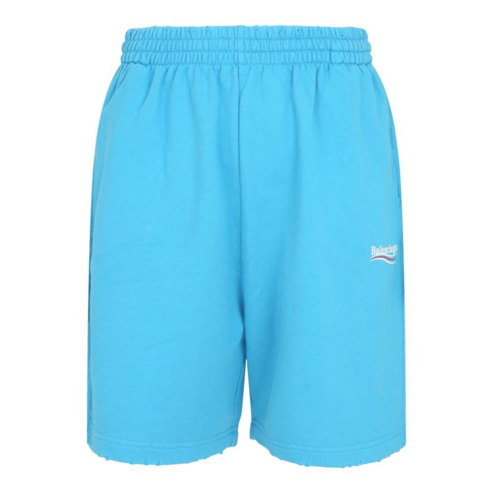 Balenciaga Political Campaign Sweatshorts Blue Mens